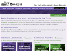 Tablet Screenshot of parkavenueofwayzata.com